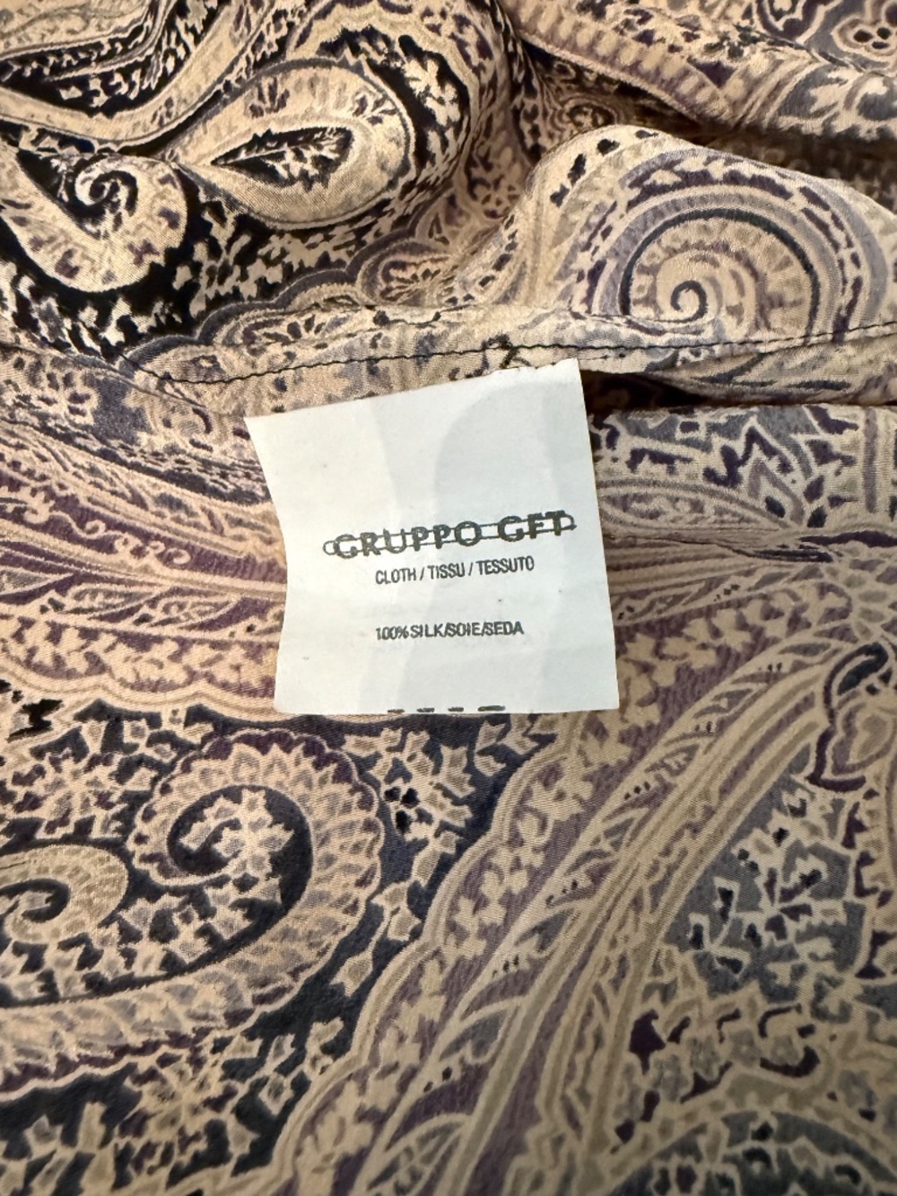 Vintage 90s Emanuel Ungaro 100% Silk Paisley Sarong Wrap Midi Skirt 14/48 - Picture 5 of 7